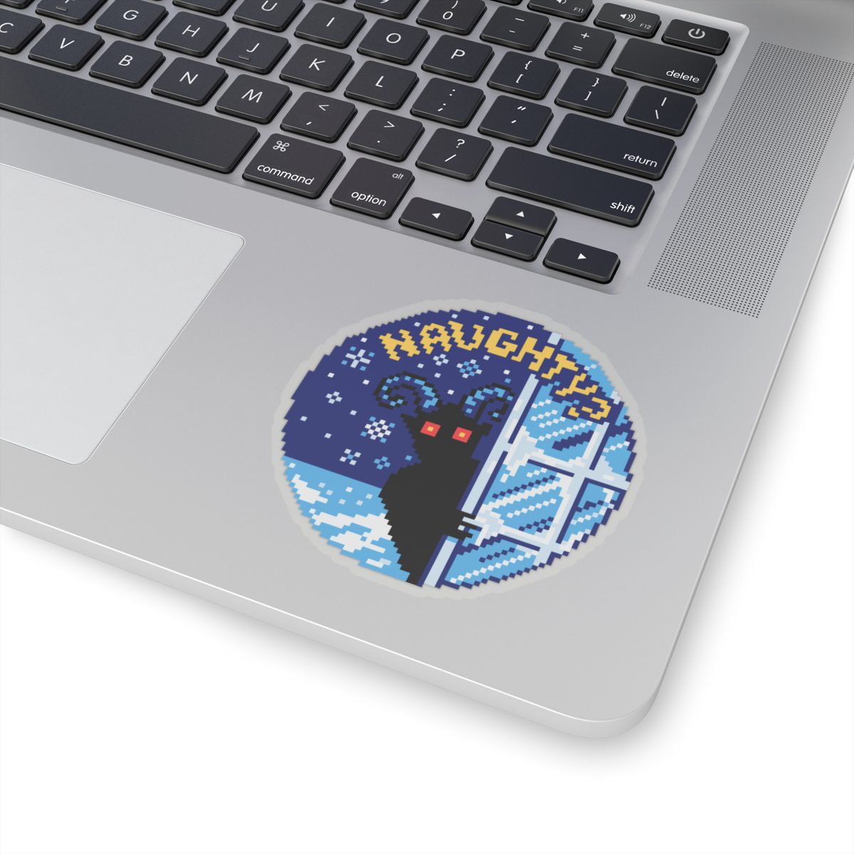 Peeping Krampus Kiss-Cut Sticker - Image 11
