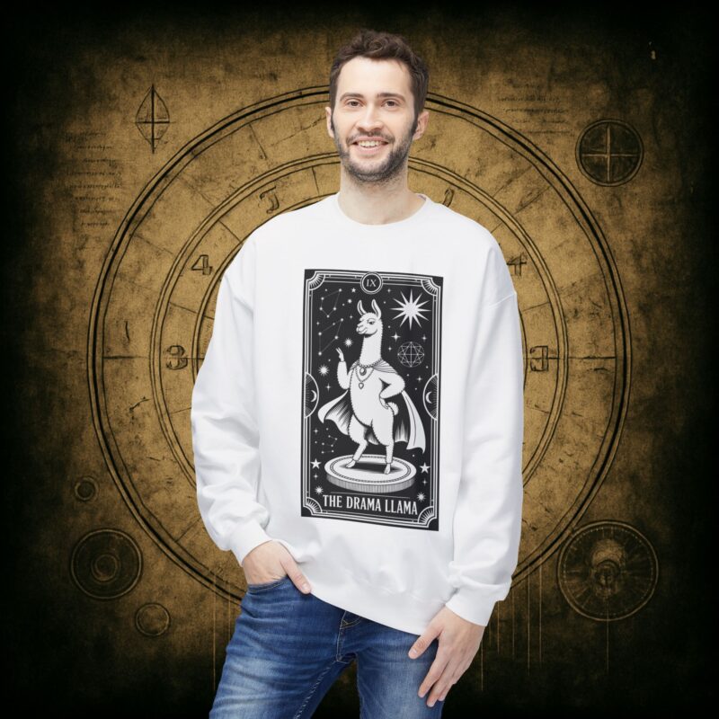 The Drama Llama Tarot Unisex Sweatshirt - Image 9