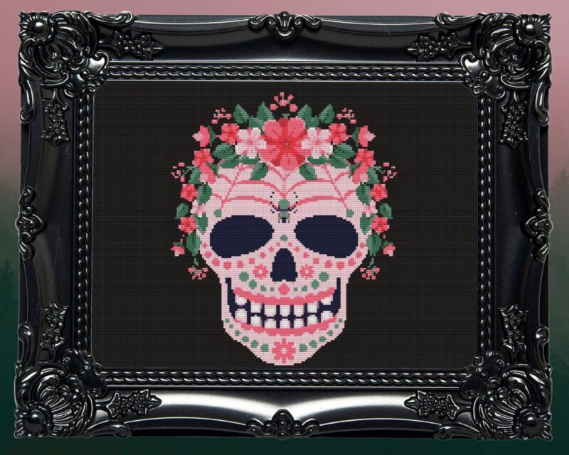 Sugar Skull 2 Cross Stitch Pattern