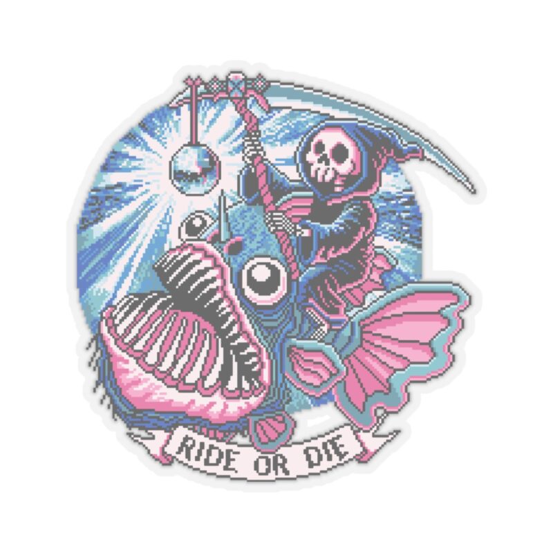 Ride or Die Angler Fish Kiss-Cut Sticker - Image 10