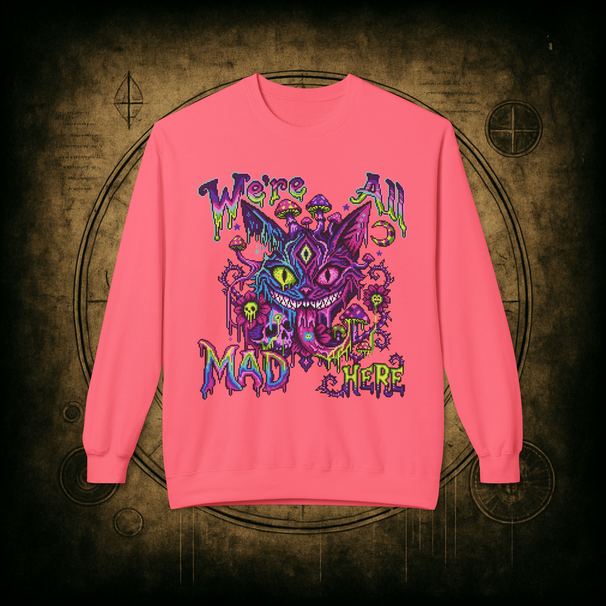 We’re All Mad Here Cheshire Cat Unisex Sweatshirt - Image 53