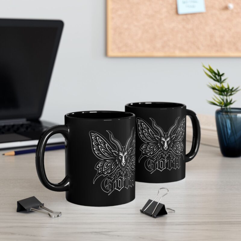 Goth Moth Ceramic Mug - Image 5