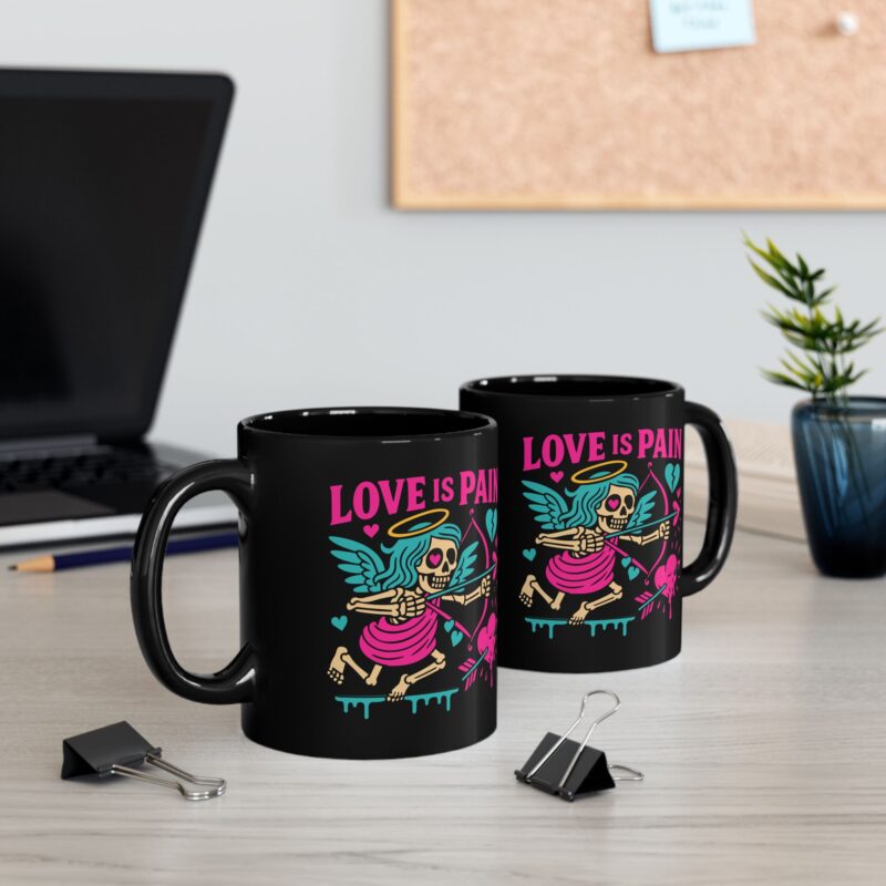 Cupid: Love Is Pain Ceramic Mug - Image 5