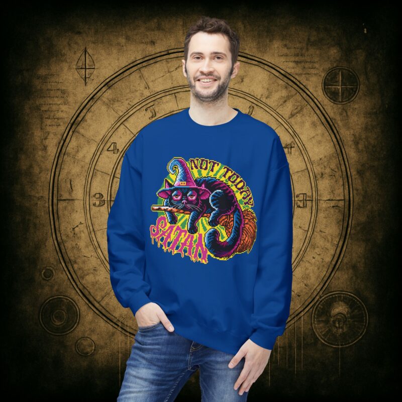 Not Today Satan Cat Unisex Sweatshirt - Image 33