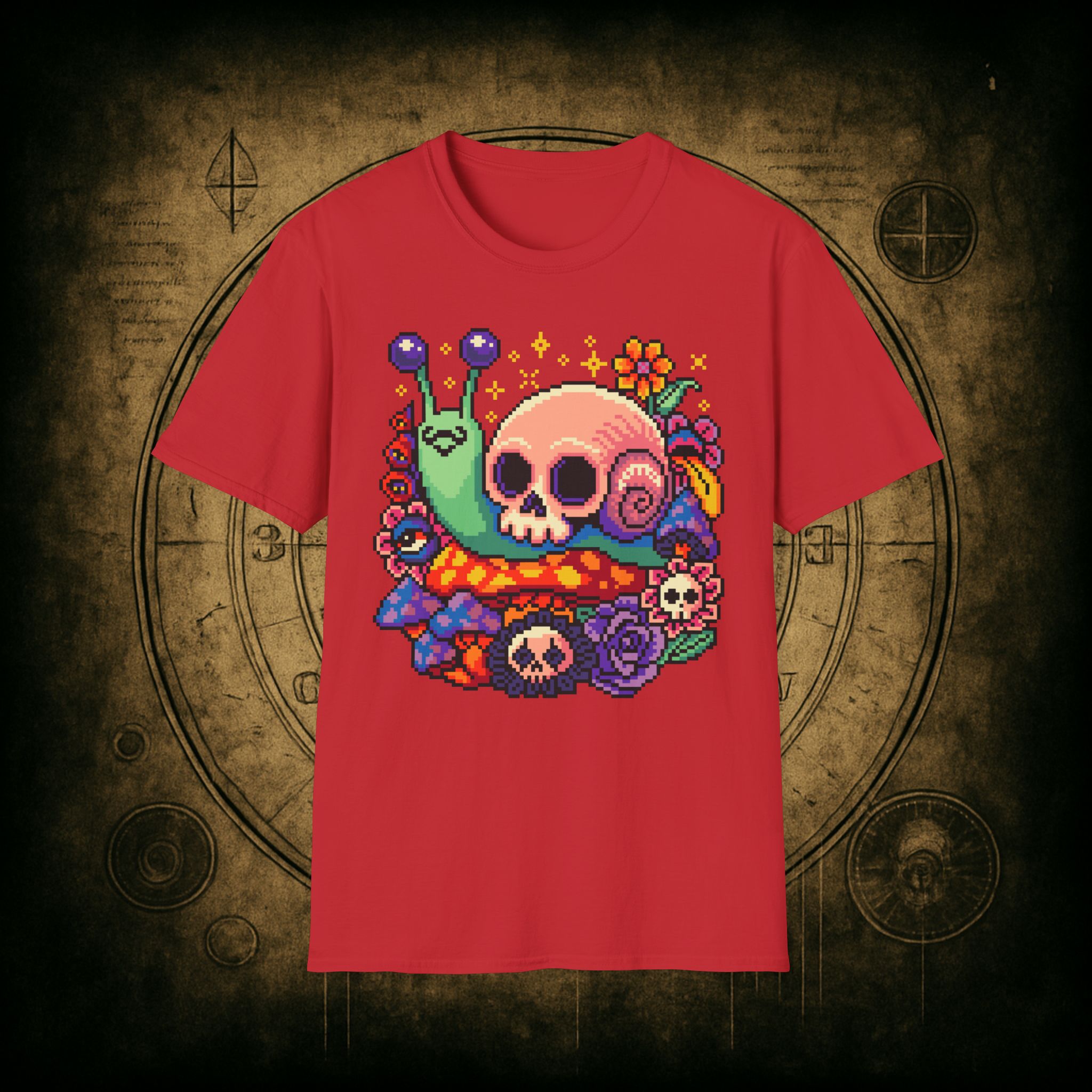 Skull Snail Unisex T-Shirt - Image 79