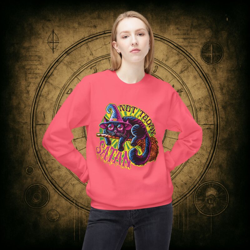 Not Today Satan Cat Unisex Sweatshirt - Image 41