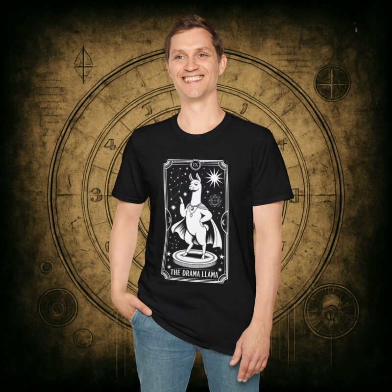 The Drama Llama Tarot Unisex T-Shirt - Image 8