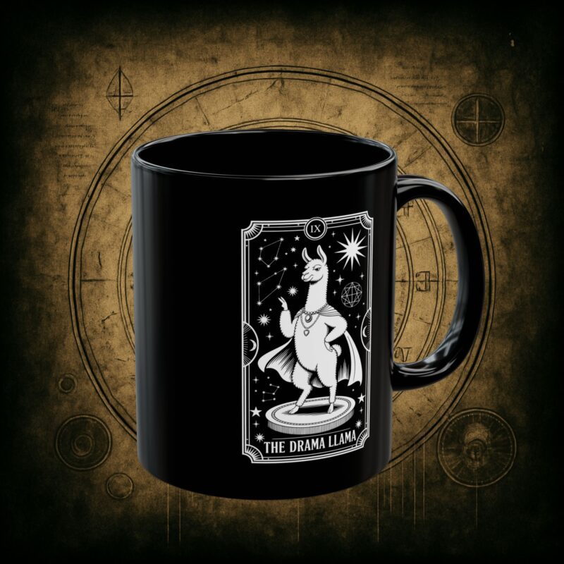The Drama Llama Tarot Ceramic Mug - Image 3