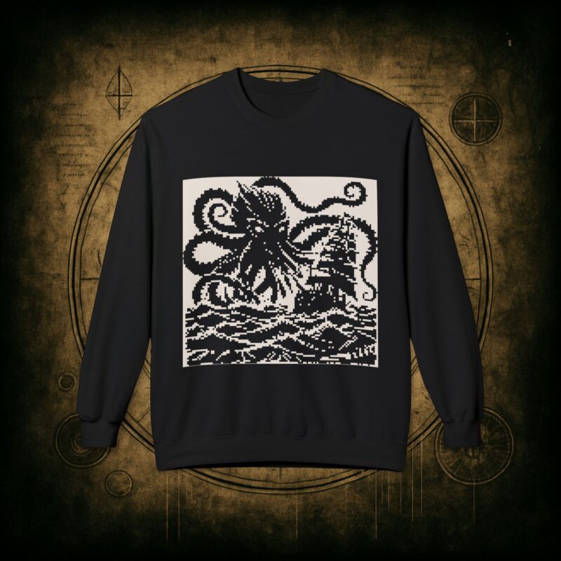 Woodcut Kraken Unisex Sweatshirt - Image 13