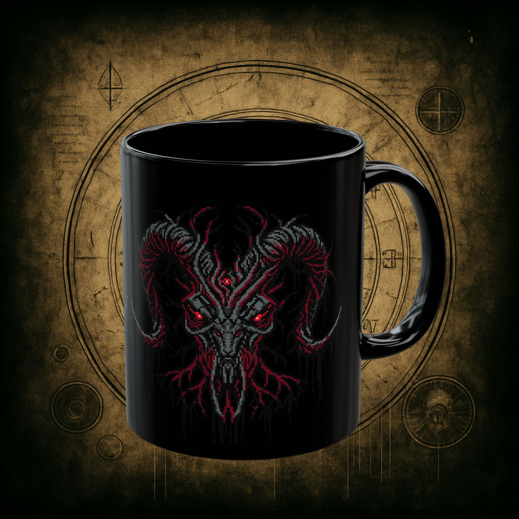 Baphomet Skull Ceramic Mug