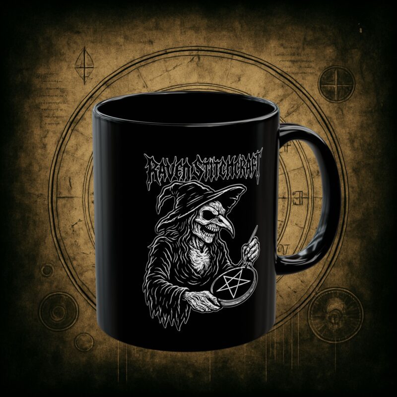 Raven Stitcher Ceramic Mug