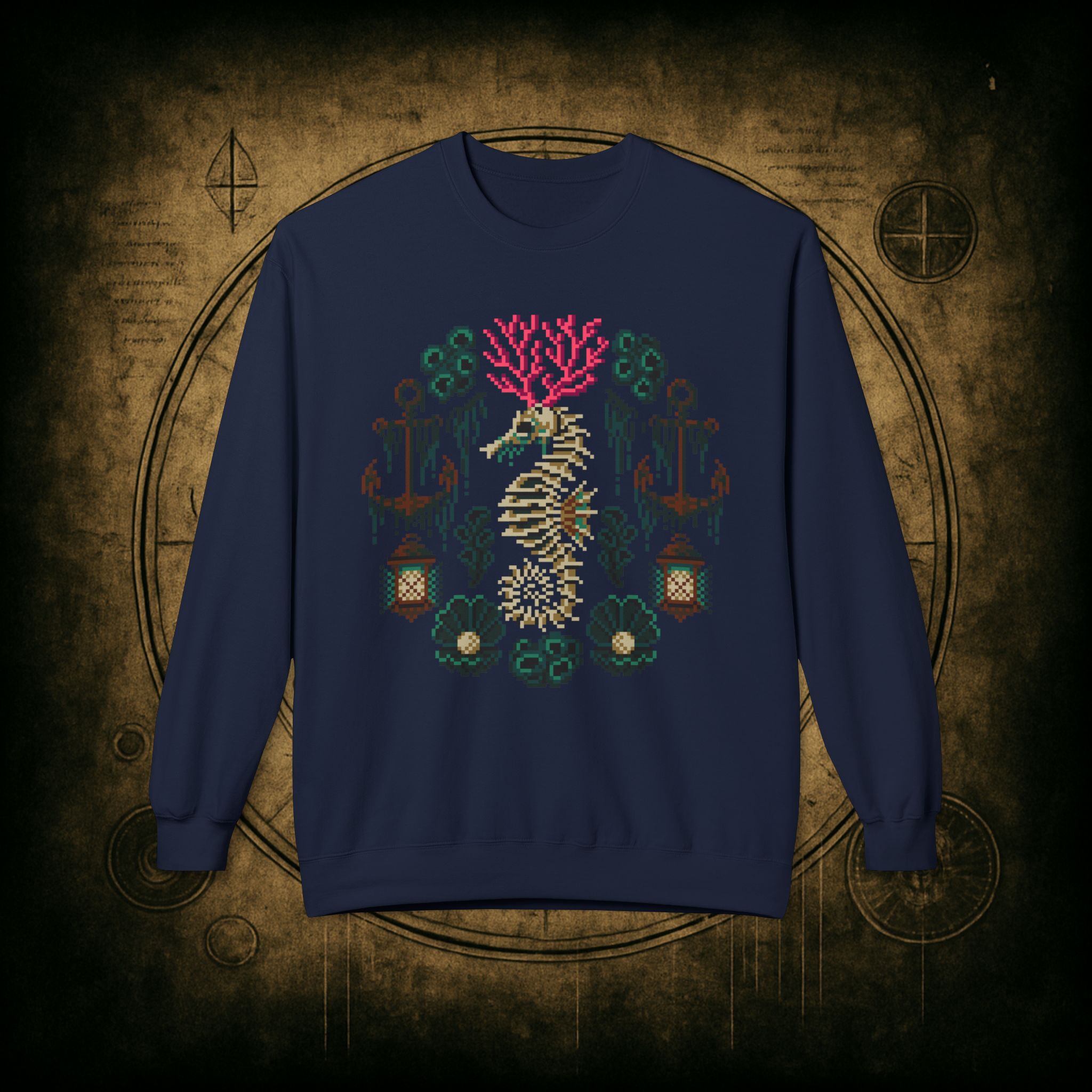 Coral Seahorse Sweatshirt