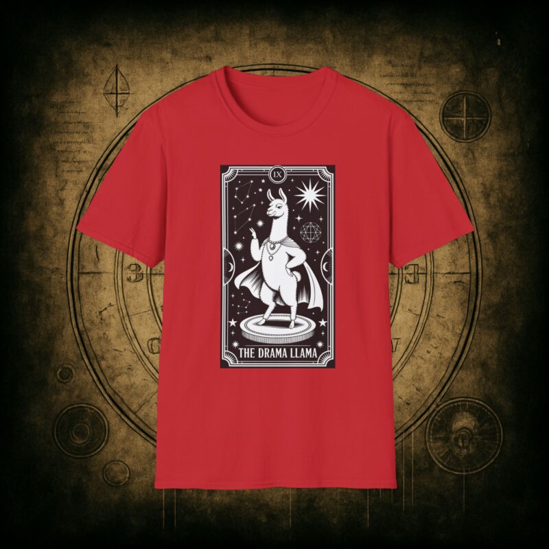 The Drama Llama Tarot Unisex T-Shirt - Image 68