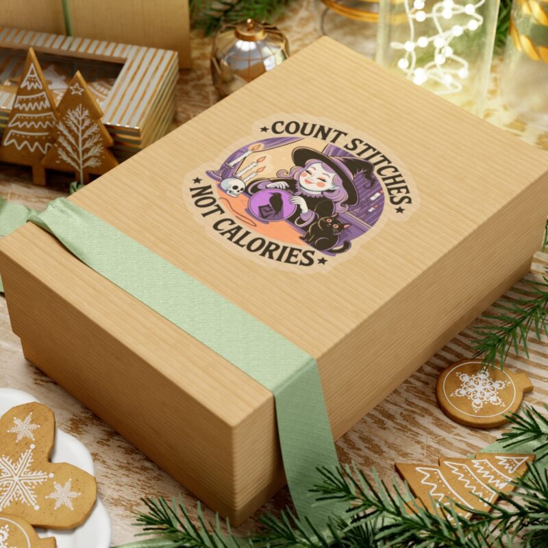 Count Stitches Not Calories Kiss-Cut Sticker - Image 18