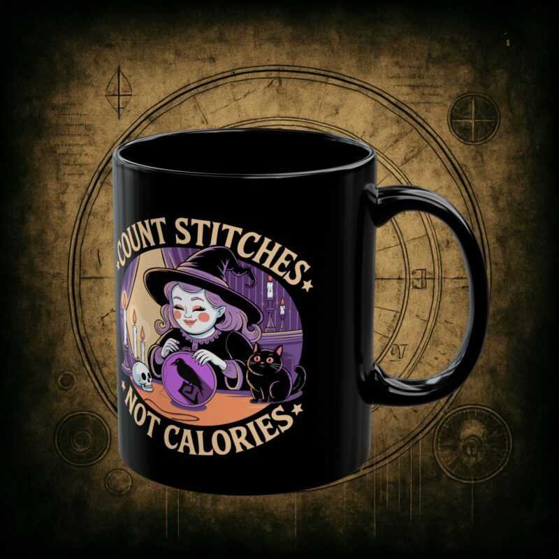Count Stitches Not Calories Ceramic Mug - Image 2