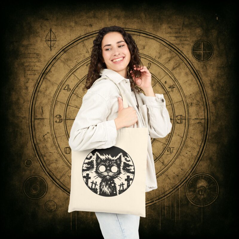 Zombie Cat Tote Bag - Image 9
