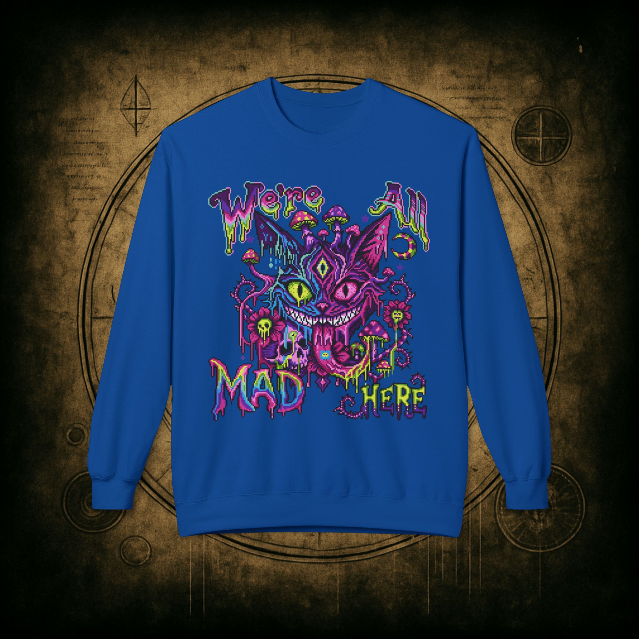 We’re All Mad Here Cheshire Cat Unisex Sweatshirt - Image 41
