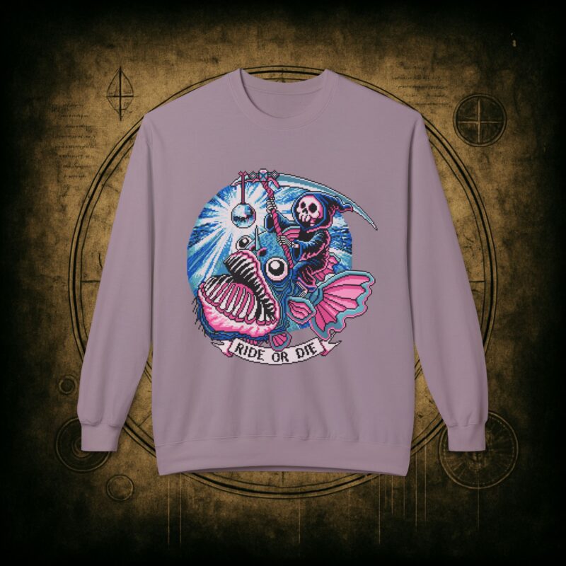 Ride or Die Angler Fish Unisex Sweatshirt - Image 37