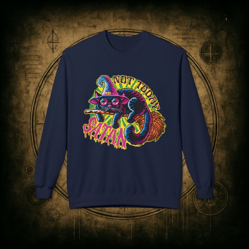 Not Today Satan Cat Unisex Sweatshirt - Image 34