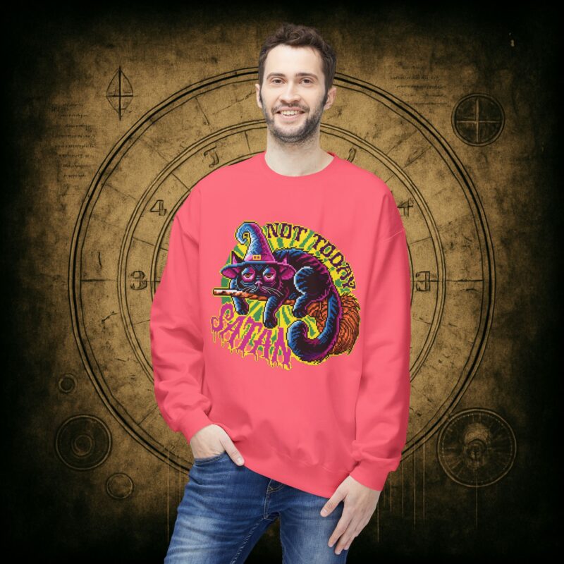 Not Today Satan Cat Unisex Sweatshirt - Image 42