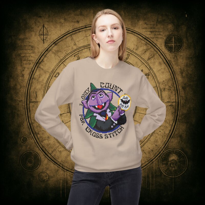 Count for Cross Stitch Unisex Sweatshirt - Image 14