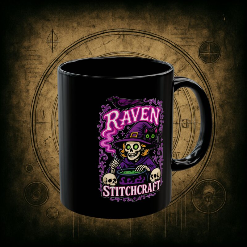 Raven Stitch Craft Brewing Ceramic Mug - Image 3
