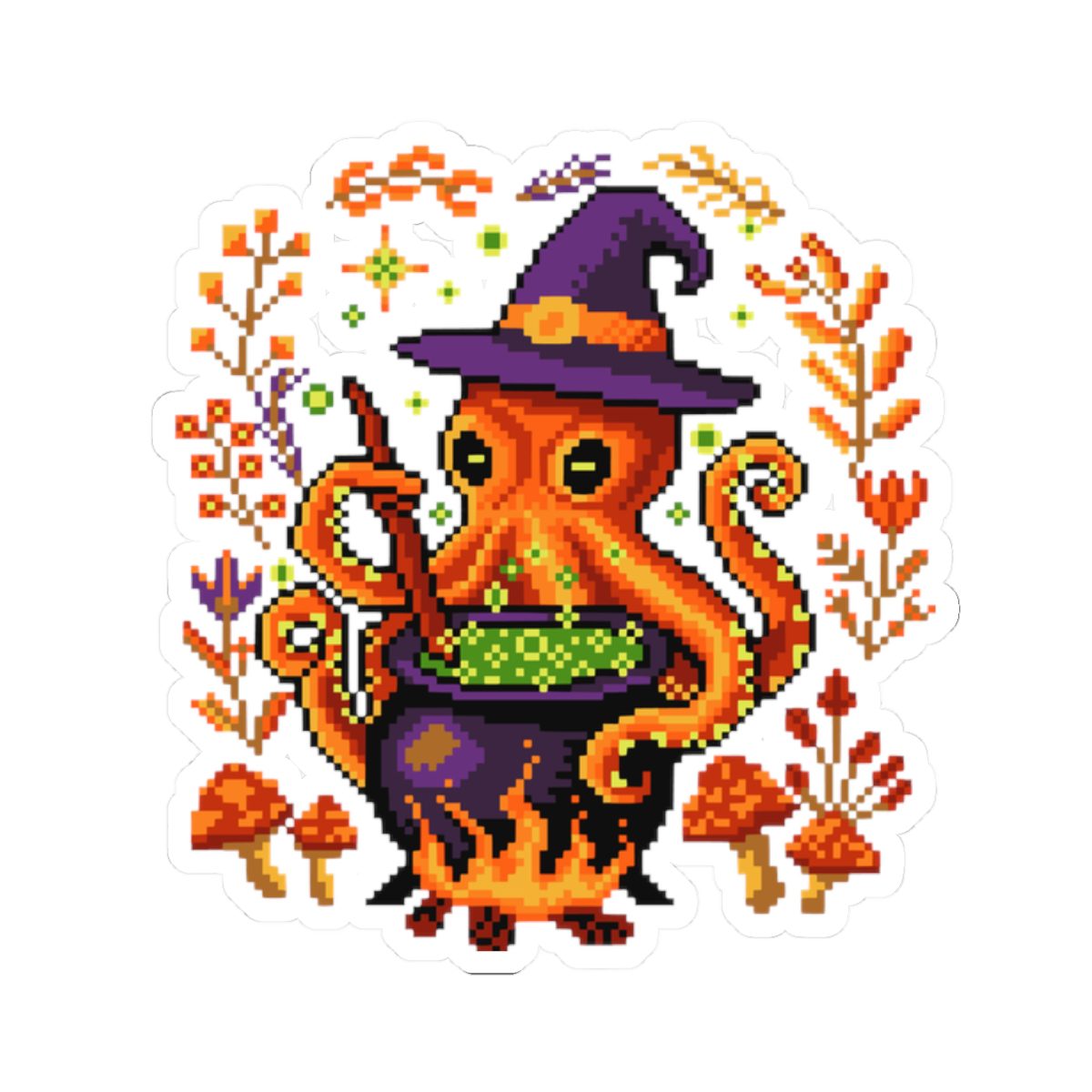 Hocus Octopus Kiss-Cut Sticker - Image 7