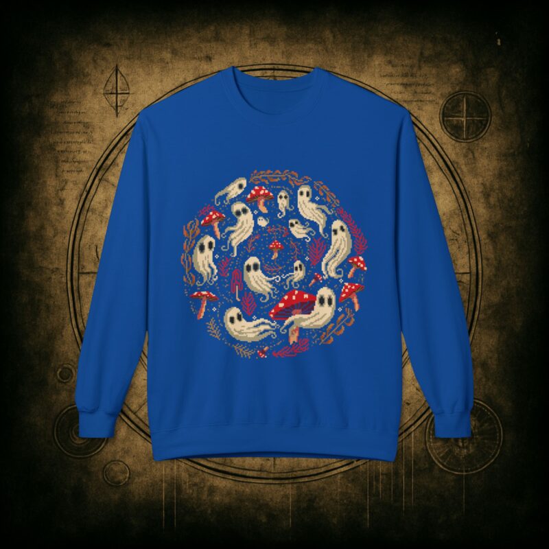 Spiral Mushrooms & Ghosts Unisex Sweatshirt - Image 31