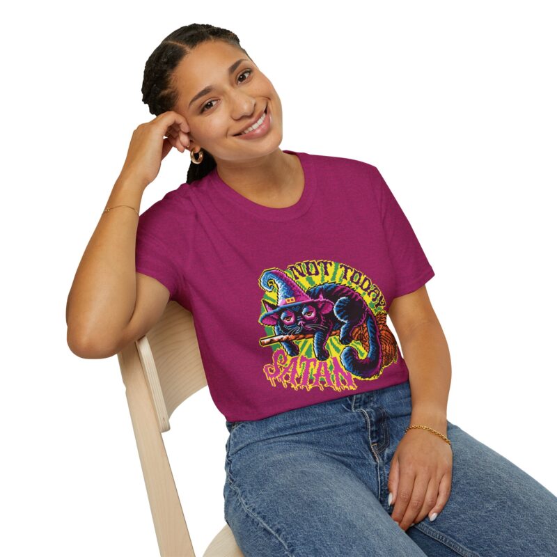 Not Today Satan Cat Unisex T-Shirt - Image 4
