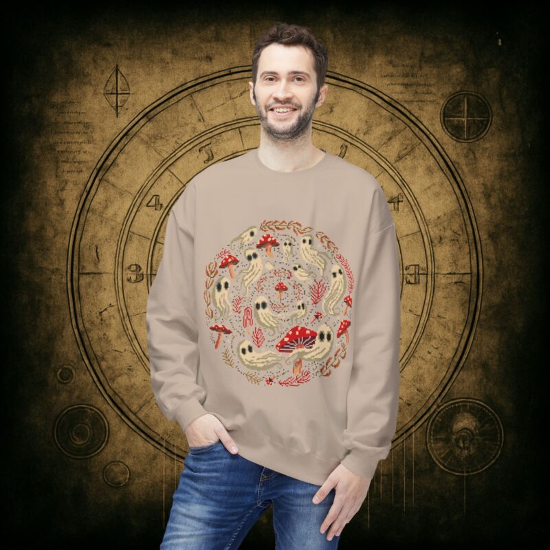 Spiral Mushrooms & Ghosts Unisex Sweatshirt - Image 15