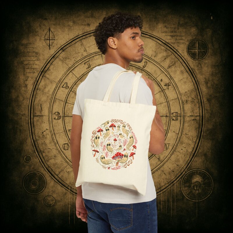 Spiral Mushrooms & Ghosts Tote Bag - Image 8