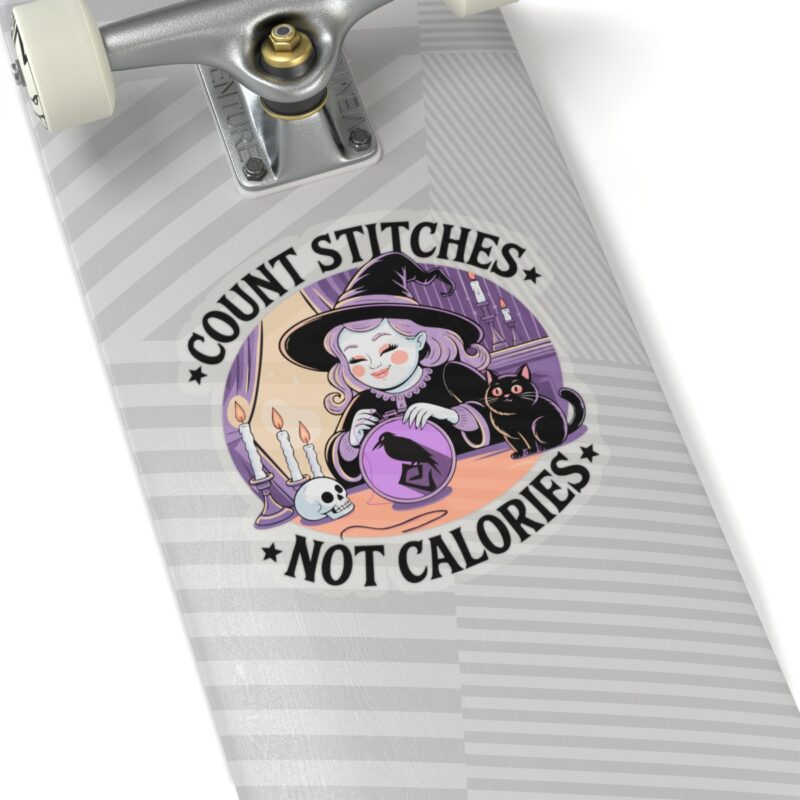 Count Stitches Not Calories Kiss-Cut Sticker - Image 20