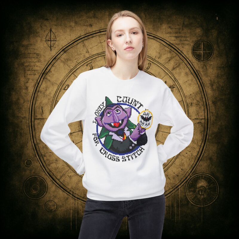 Count for Cross Stitch Unisex Sweatshirt - Image 8