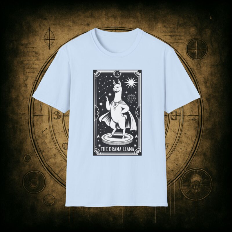 The Drama Llama Tarot Unisex T-Shirt - Image 48