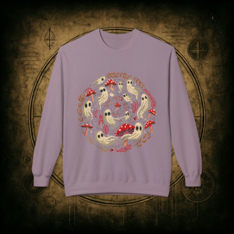 Spiral Mushrooms & Ghosts Unisex Sweatshirt - Image 37