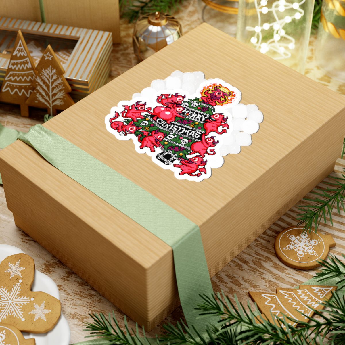 Merry Christmas Kiss-Cut Sticker - Image 3