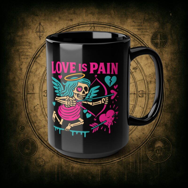 Cupid: Love Is Pain Ceramic Mug - Image 10