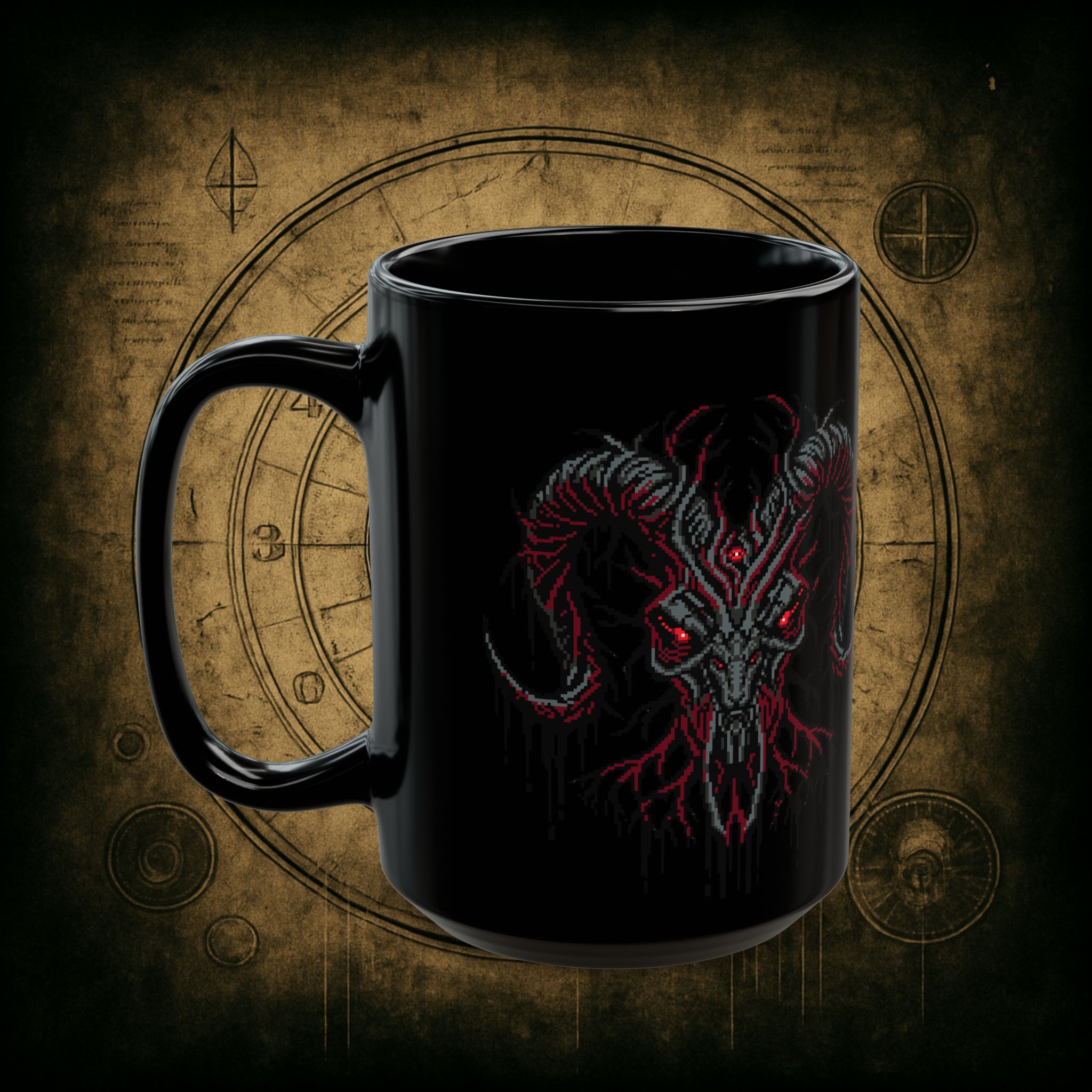 Baphomet Skull Ceramic Mug - Image 8