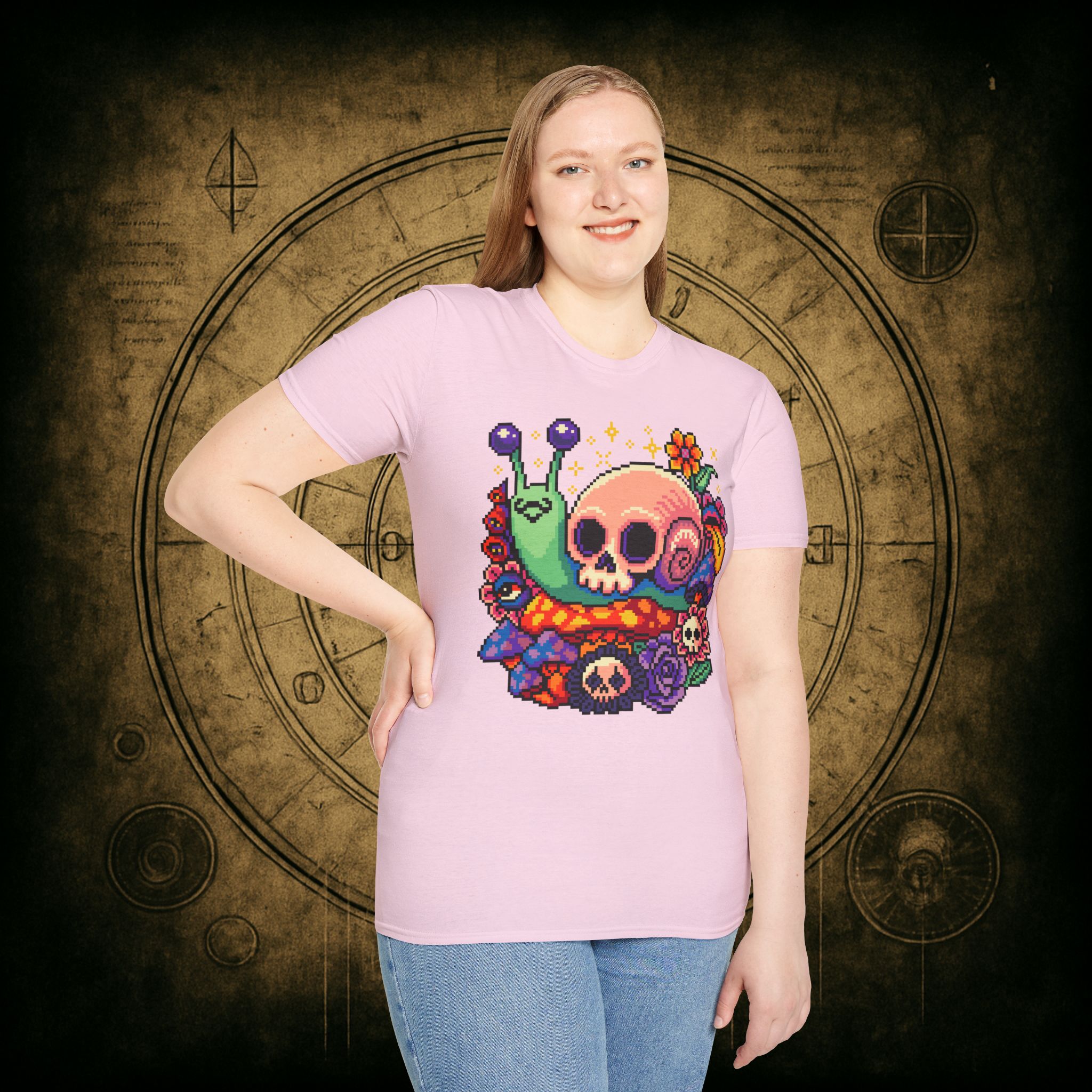 Skull Snail Unisex T-Shirt - Image 75