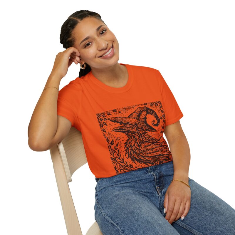 Woodcut Raven Unisex T-shirt - Image 30