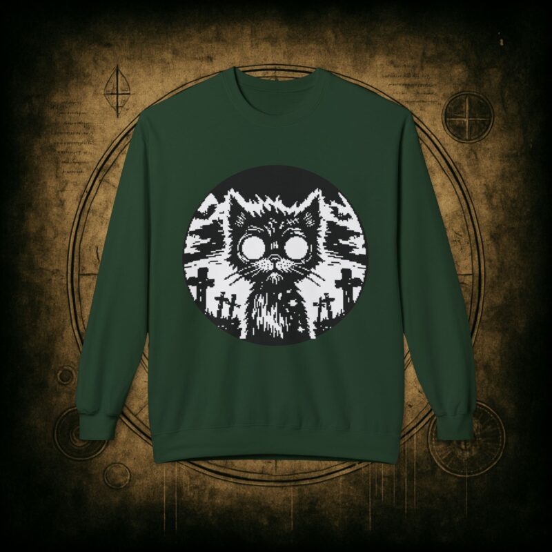 Zombie Cat Unisex Sweatshirt - Image 16