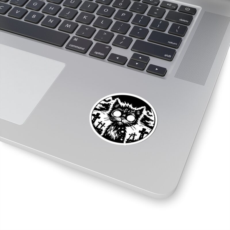 Zombie Cat Kiss-Cut Sticker - Image 8
