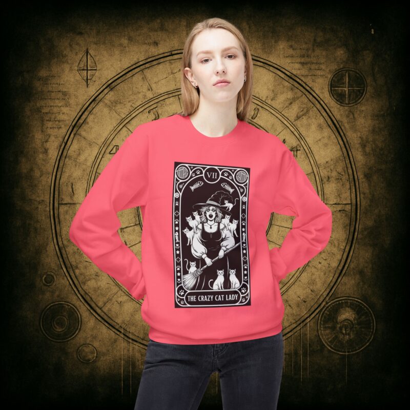 The Crazy Cat Lady Tarot Unisex Sweatshirt - Image 41