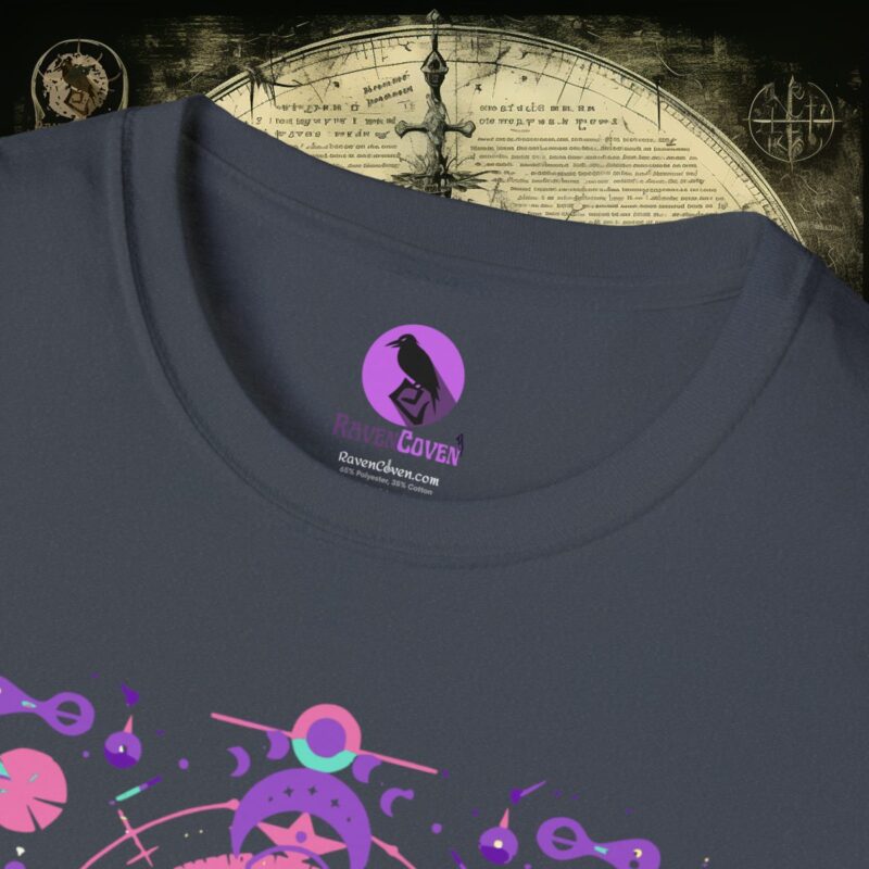 Neon Tribal Raven Unisex T-Shirt - Image 24