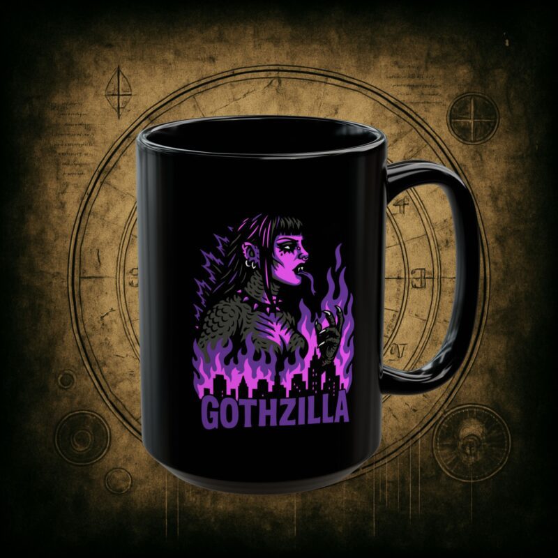 Gothzilla (Purple) Ceramic Mug - Image 9