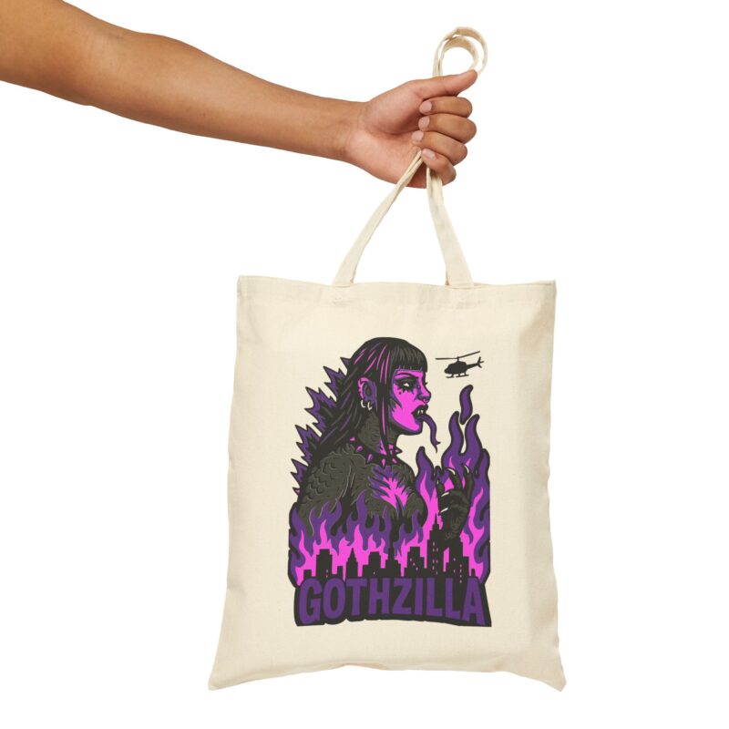 Gothzilla (Purple) Tote Bag - Image 11
