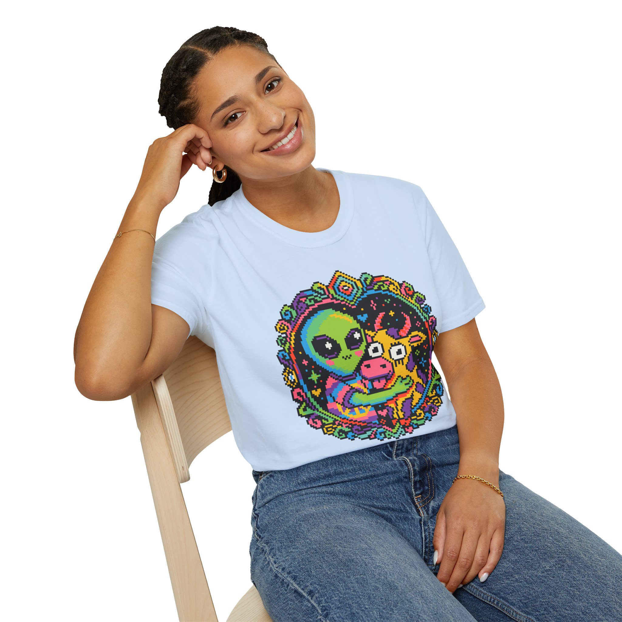Space Cow Unisex T-Shirt - Image 63