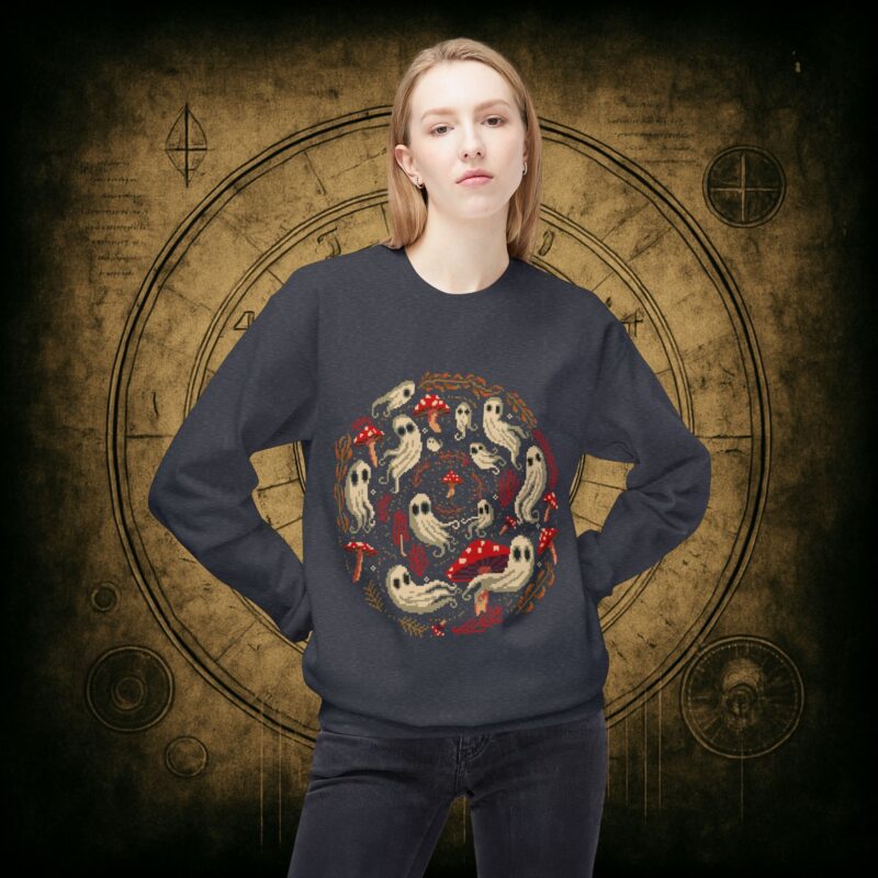 Spiral Mushrooms & Ghosts Unisex Sweatshirt - Image 20