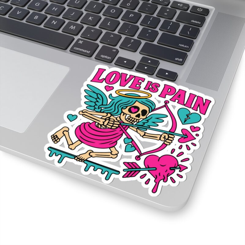 Cupid Love is Pain Kiss-Cut Sticker - Image 2