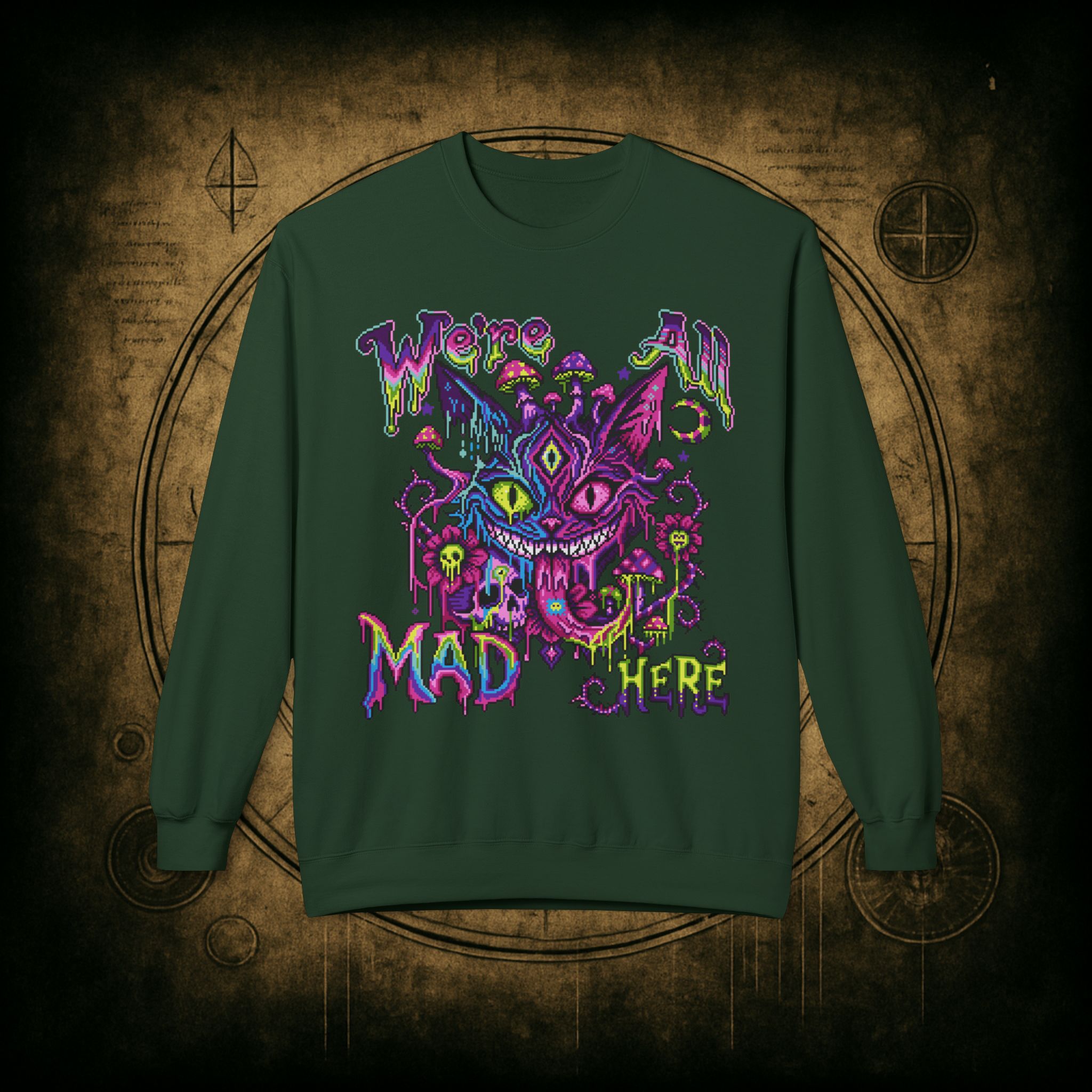 We’re All Mad Here Cheshire Cat Unisex Sweatshirt - Image 21